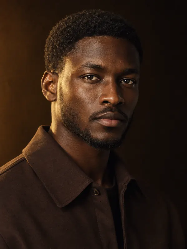 Portrait éditorial d’un jeune homme sénégalais